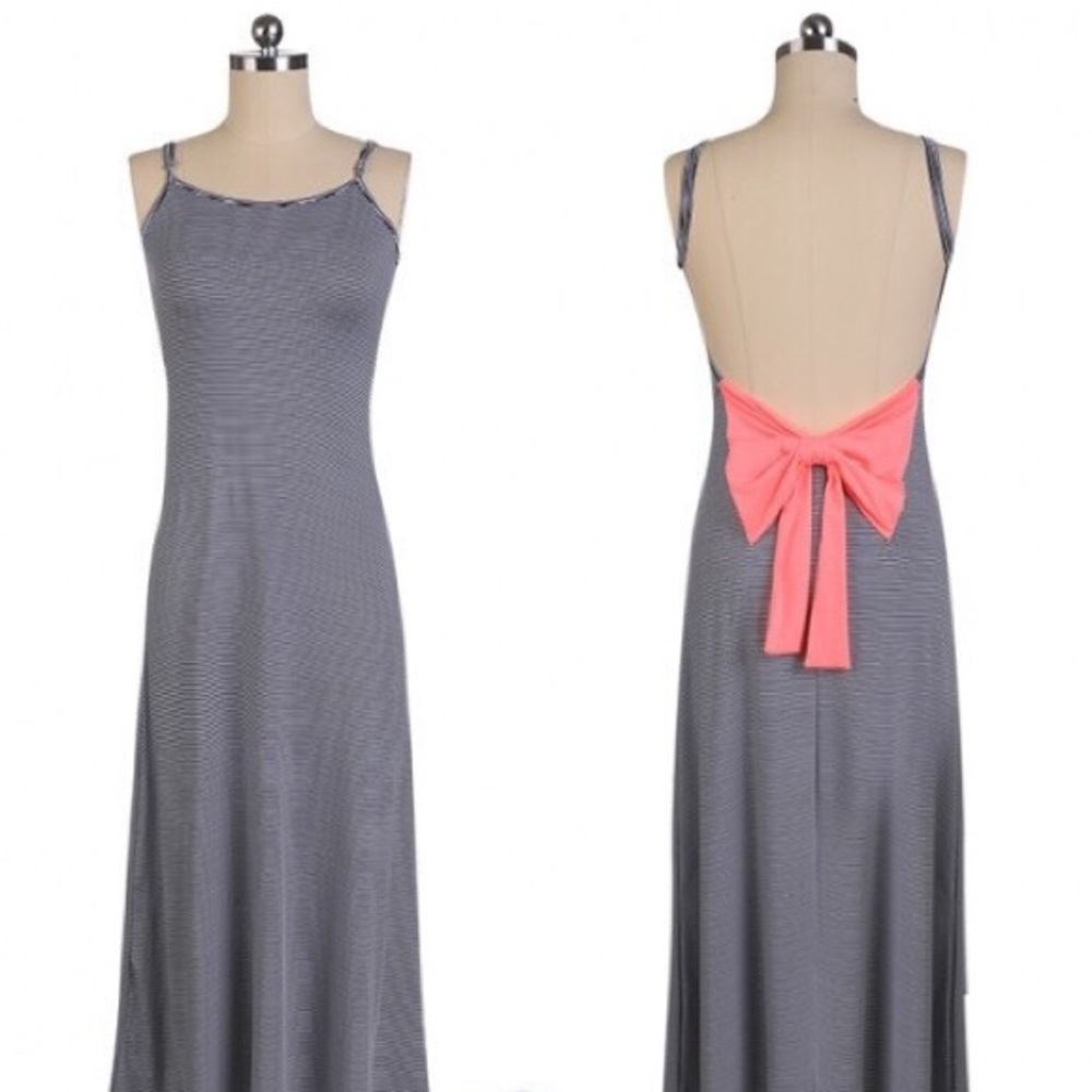 ✨Striped Backless Full Dress✨